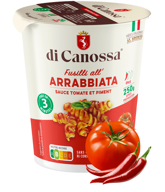Di Canossa - Les pâtes arrabbiata authentiques & instantanées